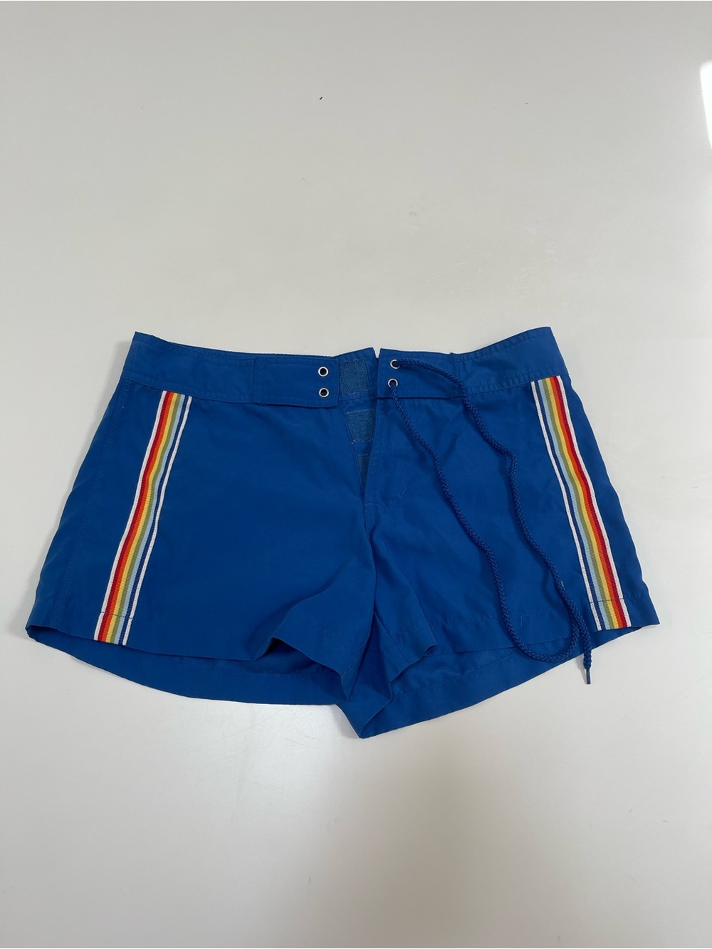 Mossimo Blue Rainbow Stripe Board Shorts | Size S